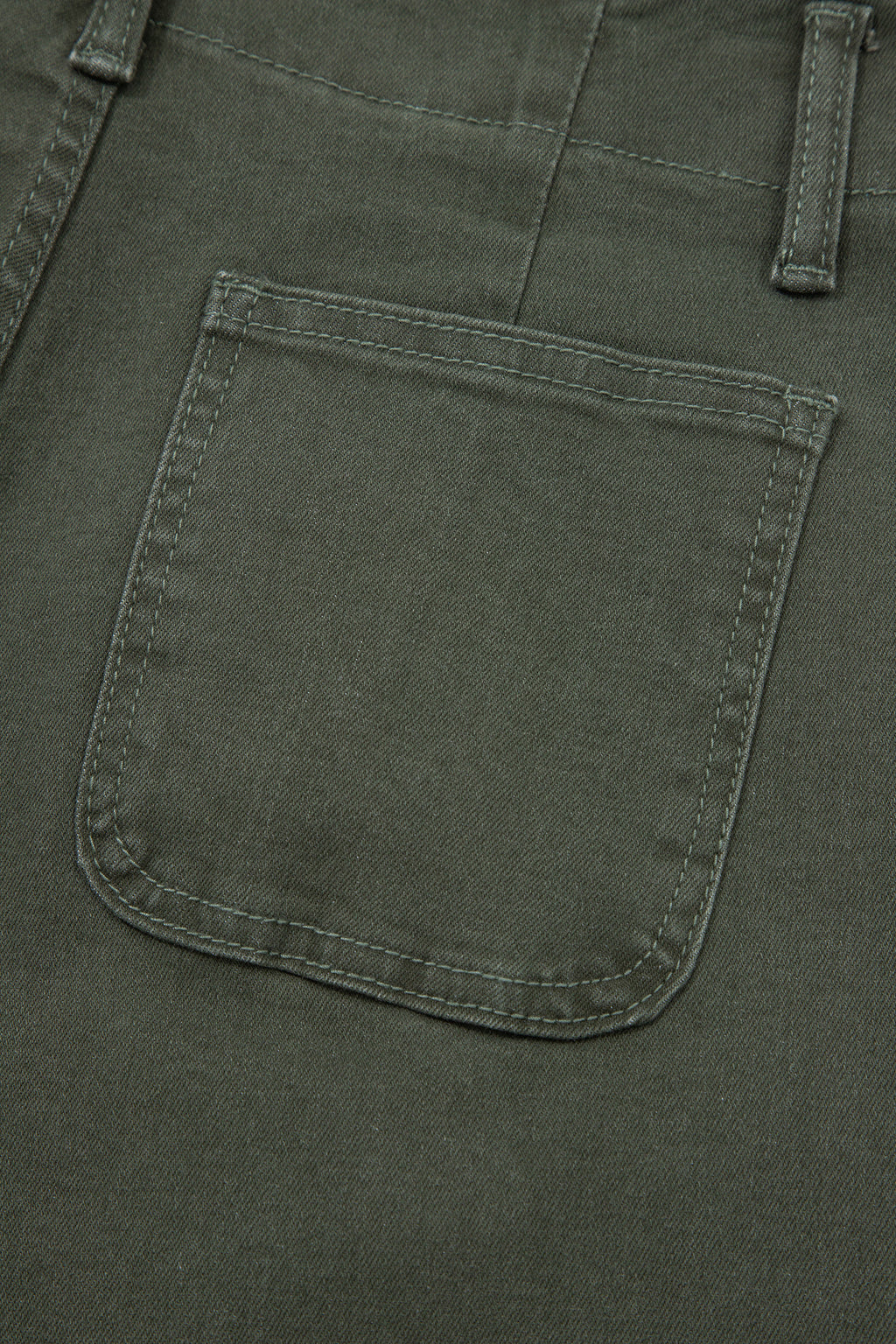 Mist Green 2-Button High Waist Flared Bottom Jeans