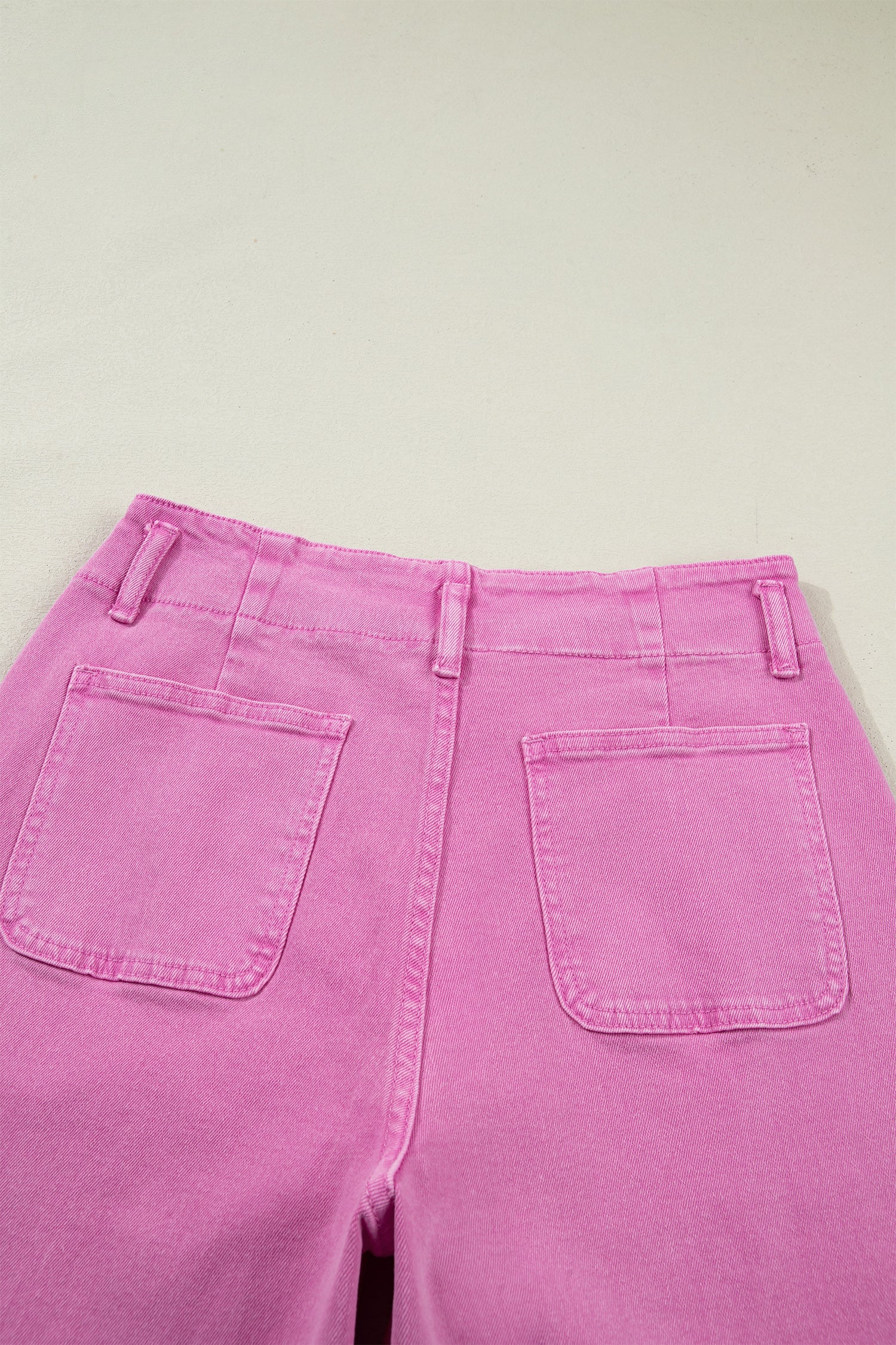 Mist Green 2-Button High Waist Flared Bottom Jeans