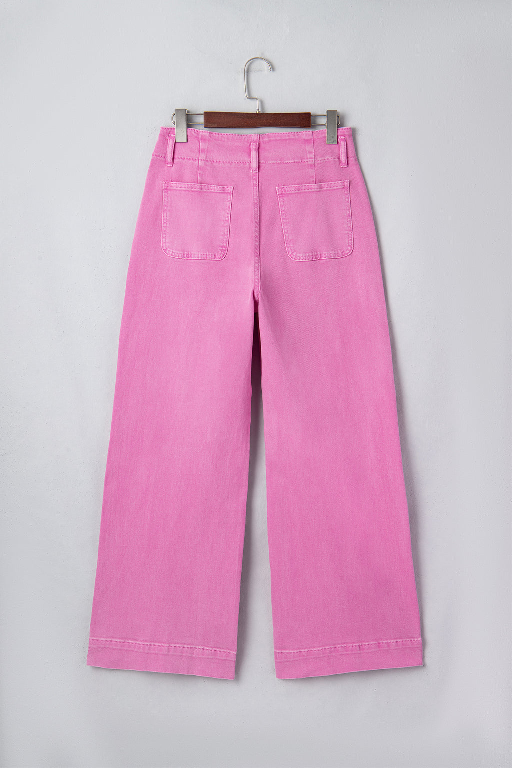 Mist Green 2-Button High Waist Flared Bottom Jeans