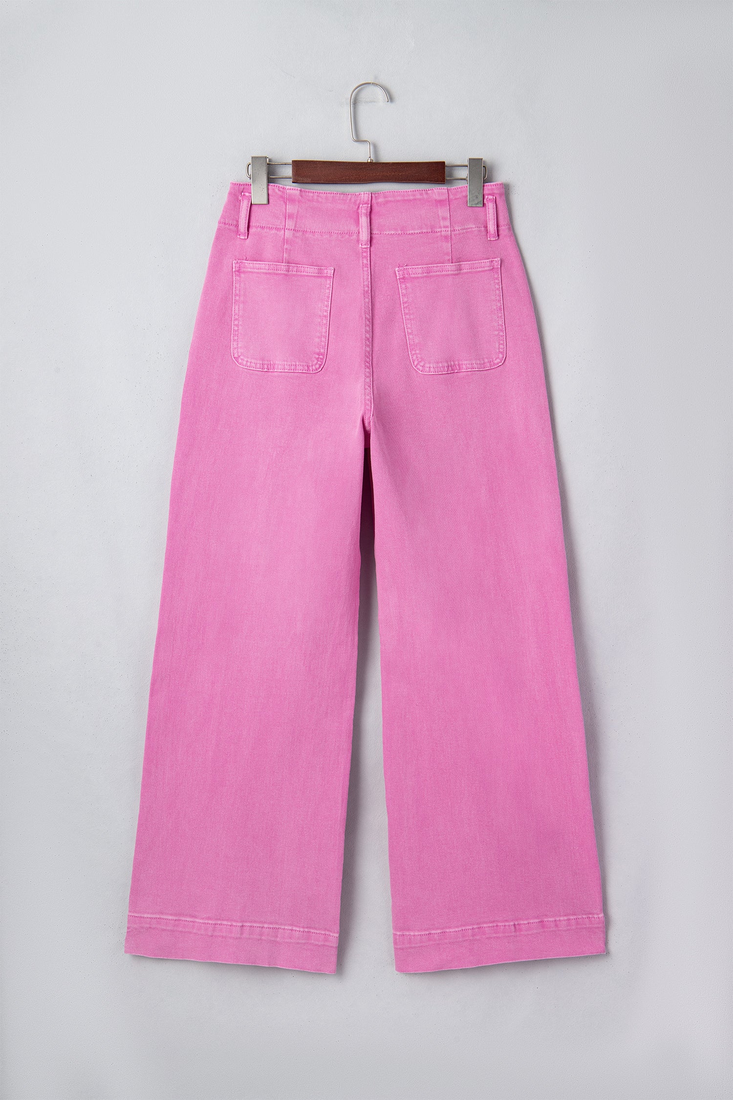 Mist Green 2-Button High Waist Flared Bottom Jeans