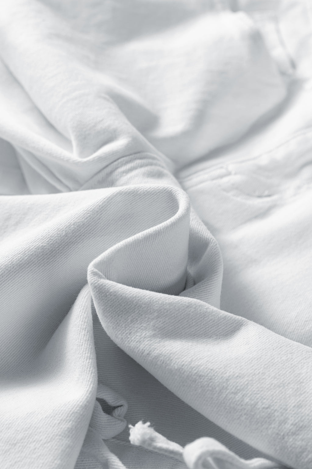 White Bow Knot Side Detail Straight Leg Loose Jeans