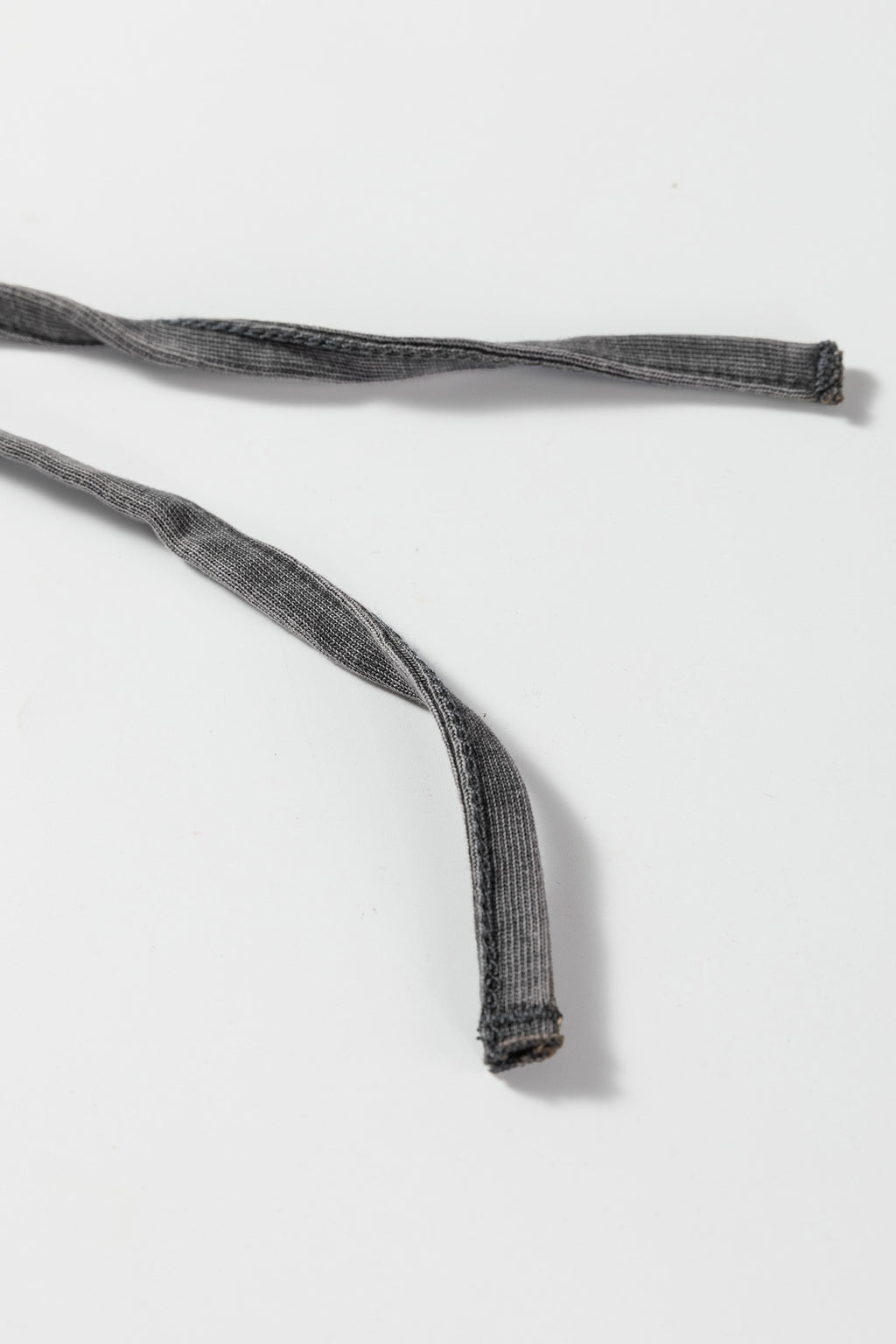 Medium Grey Mineral Wash Lace-up High Waist Raw Hem Patched Pocket Pants