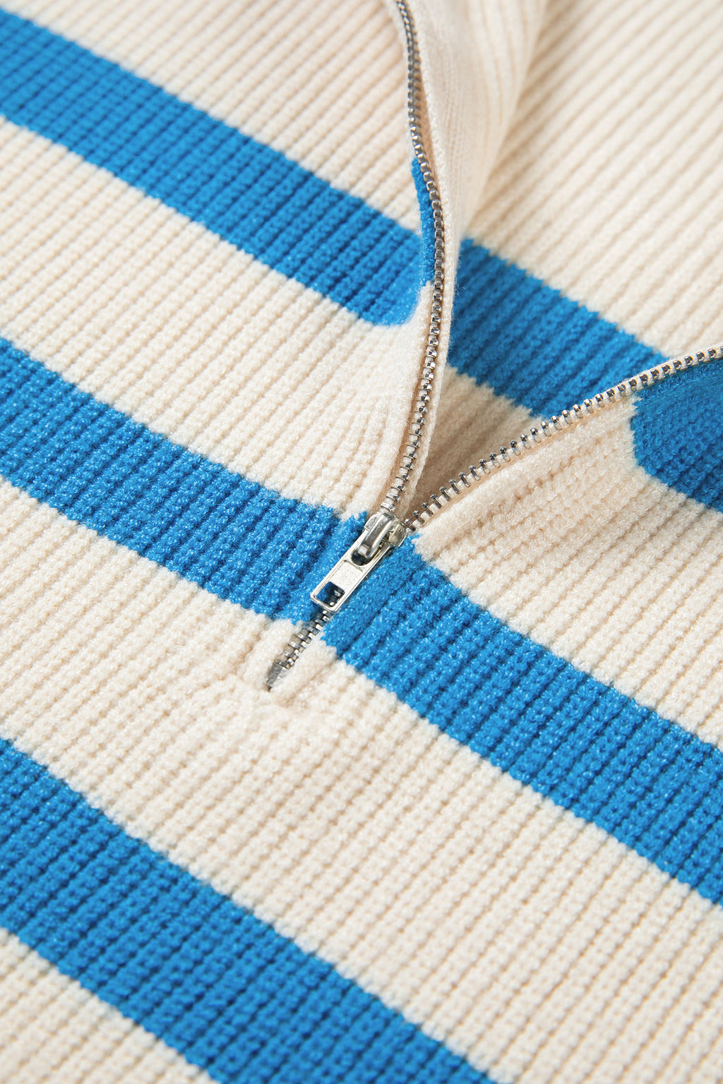 Blackish Green Ribbed Half Zip Collared Sweater Vest