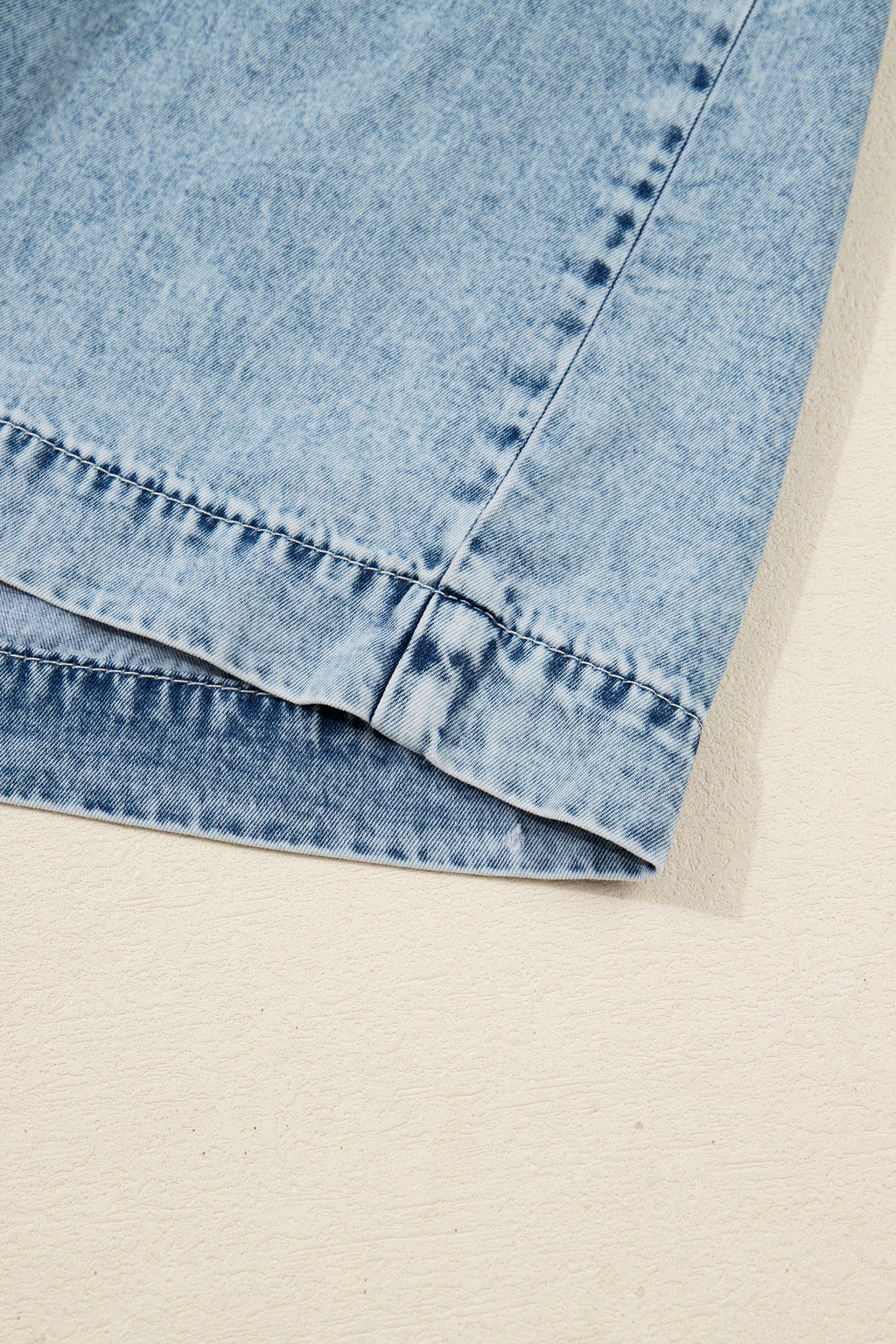 Dusk Blue Light Wash Tiered Flowy Overall Denim Dress