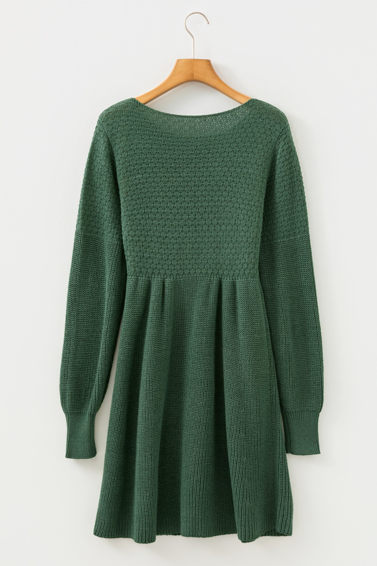 Mist Green Solid Lantern Sleeve Empire Waist Short Sweater Dress – Nora Coastal Mist Green Solid Lantern Sleeve Empire Waist Short Sweater Dress – Nora Coastal