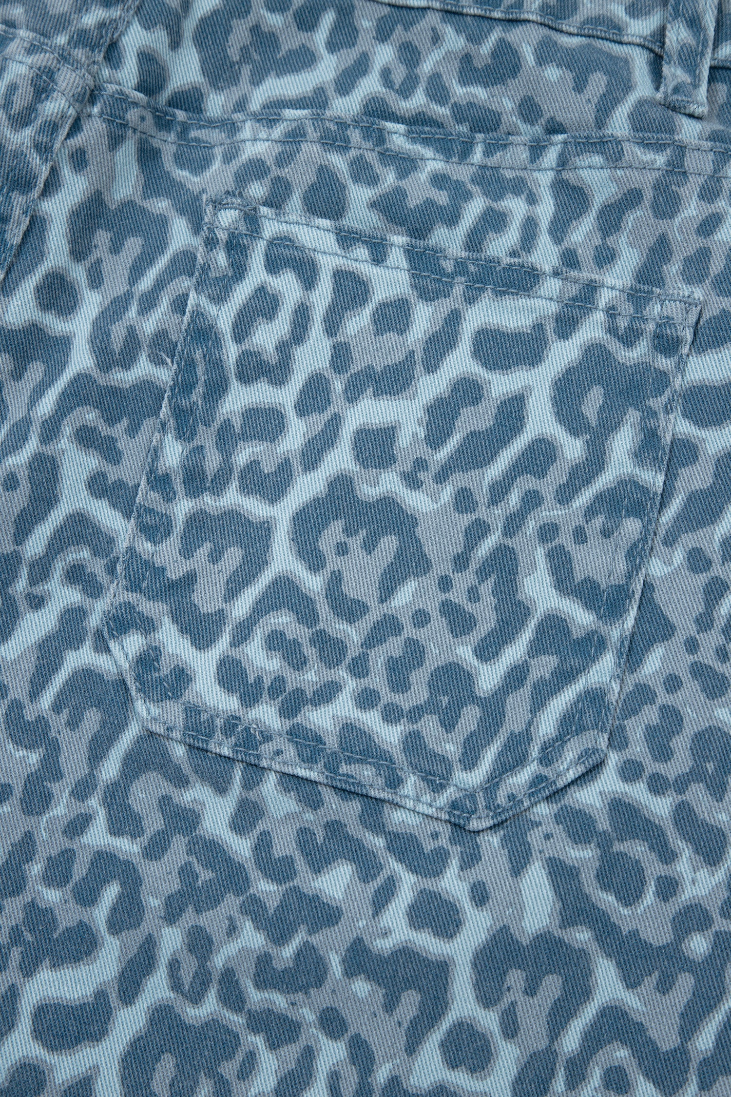 Gray Leopard Frayed Edge Wide Leg High Waist Jeans