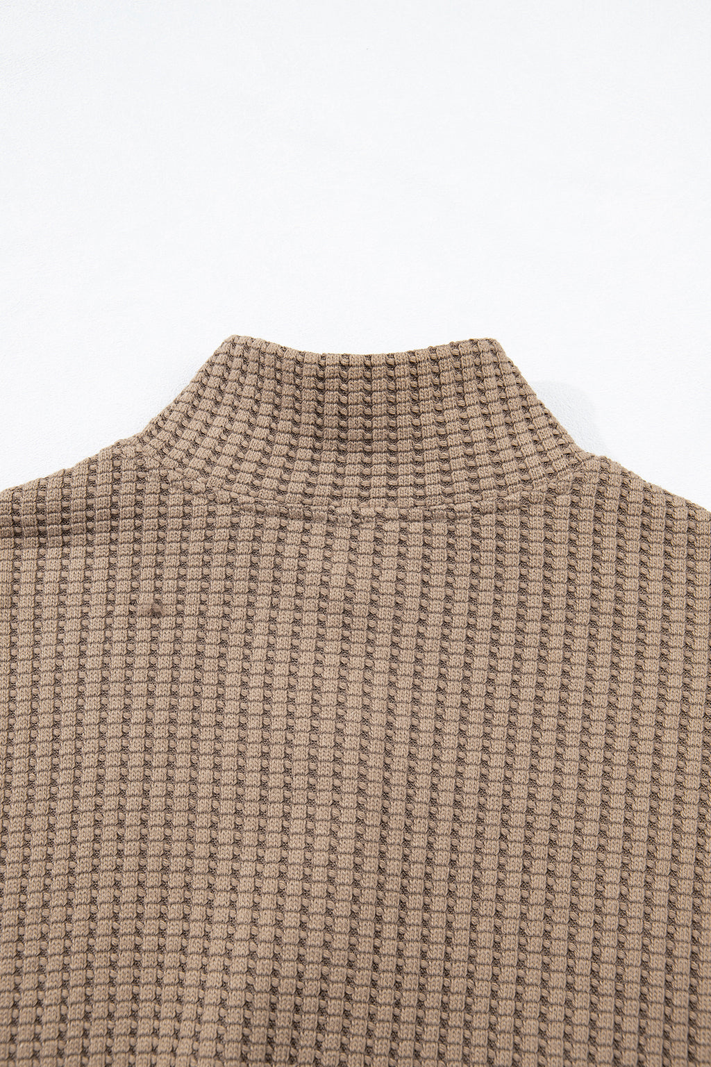 Light Pink Solid Color Textured Snap Button Collared Baggy Top
